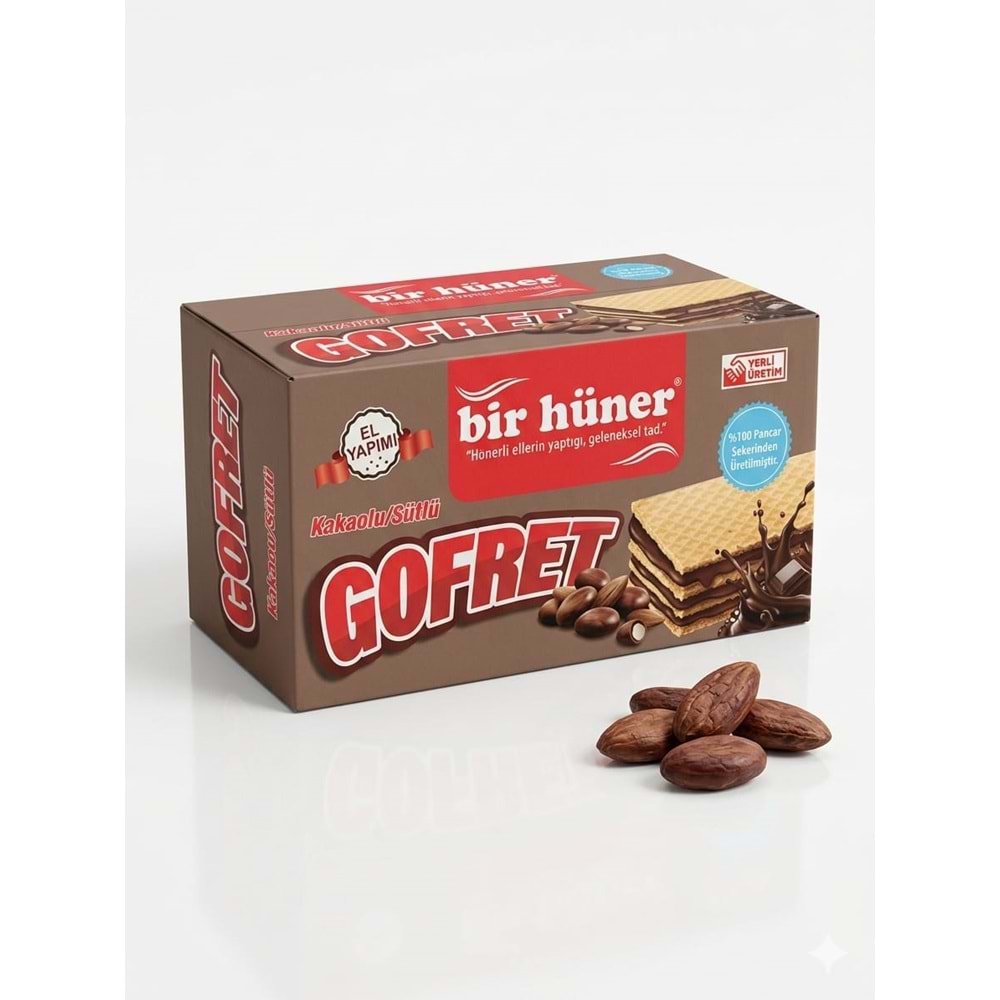 BİR HÜNER EL YAPIMI ÇİKOLATALI GOFRET 2 X 200 G
