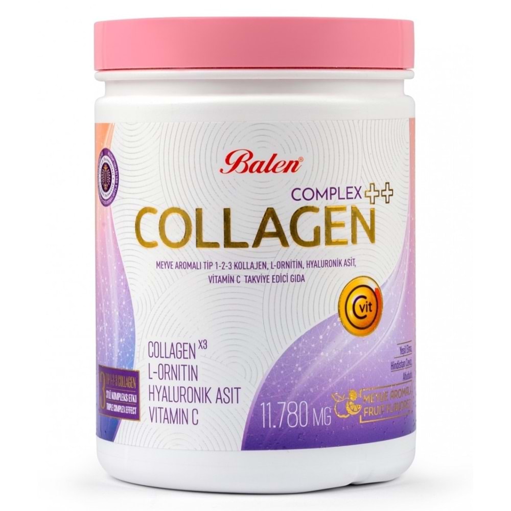 BALEN COLLAGEN COMPLEX++ MEYVE AROMALI TİP 1,2,3 KOLAJEN , L- 350 MG