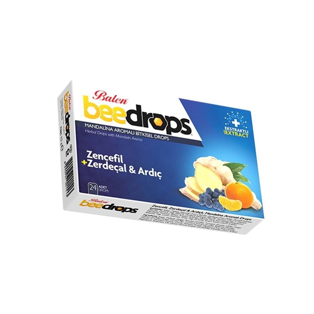 BALEN BALEN ZENCEFİL-ZERDEÇAL-ARDIÇLI MANDALİNA AROMALI DROPS *24