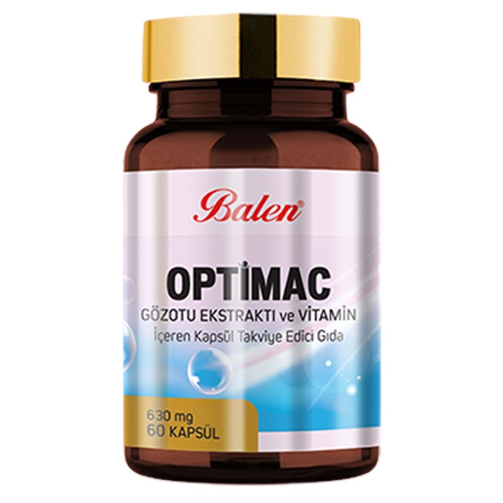 BALEN OPTİMAC GÖZOTU EKST. VE VİT. İÇEREN KAPSÜL 630 MG *60