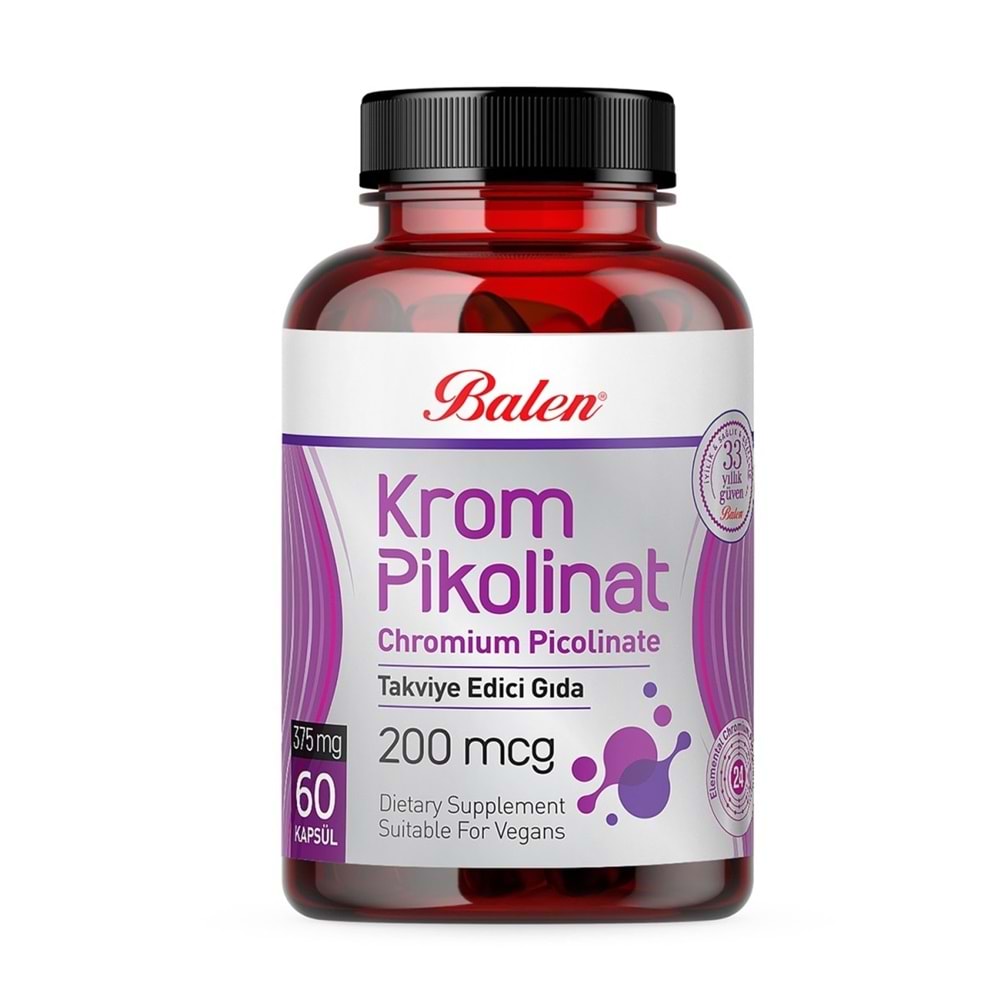 BALEN KROM PİKOLİNAT KAPSÜL 375 MG *60