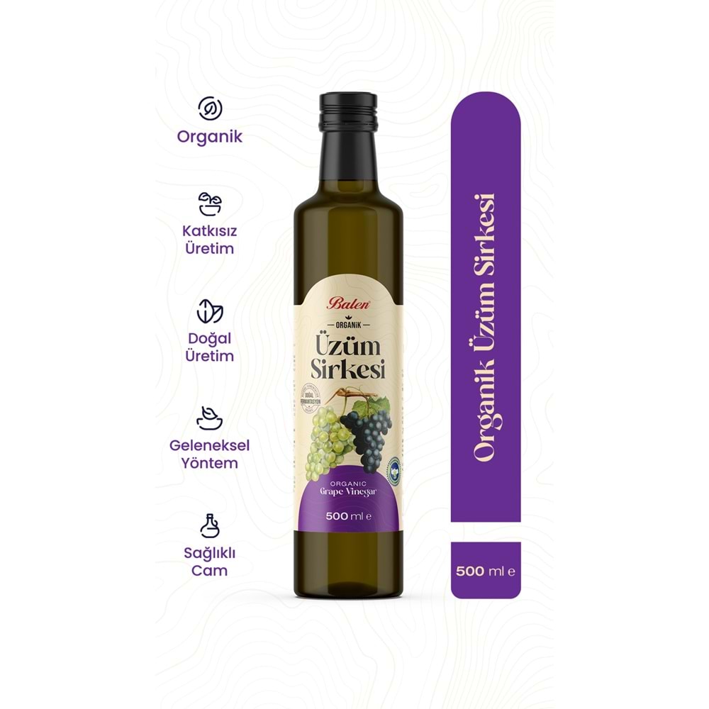 BALEN ORGANİK ÜZÜM SİRKESİ 500 ML