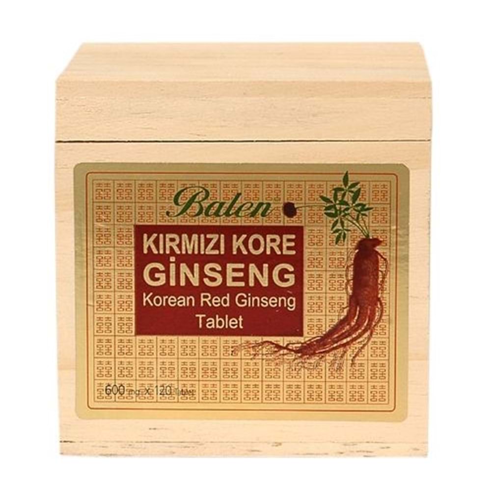 BALEN KIRMIZI KORE GİNSENGİ EKSTRAKTI TABLET 600 MG *120