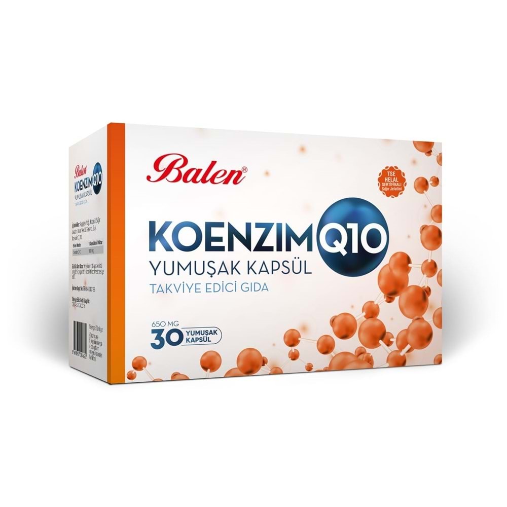 BALEN KOENZİM Q10 İÇEREN YUMUŞAK KAPSÜL 650 MG *30