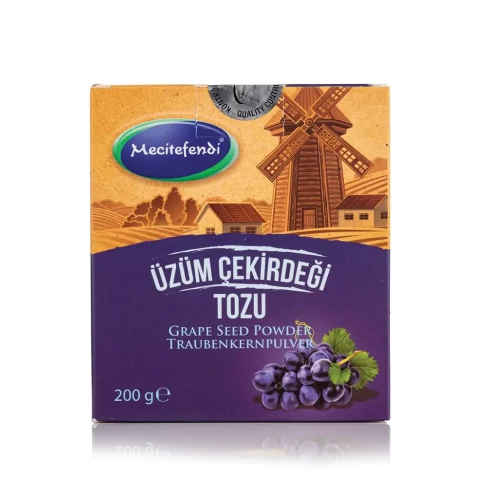 MECİTEFENDİ ÜZÜM ÇEKİRDEĞİ TOZU 200 G