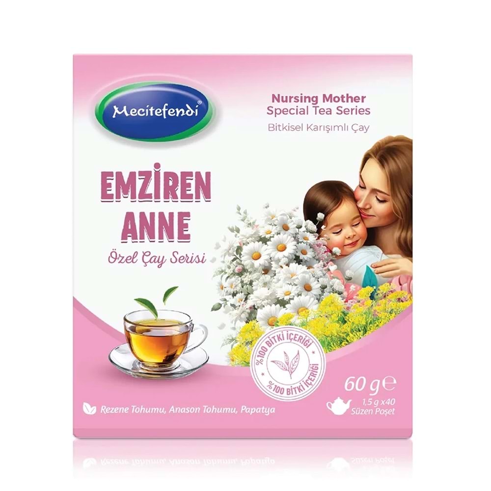 MECİTEFENDİ EMZİREN ANNELER POŞET ÇAYI 40'LI 60 G