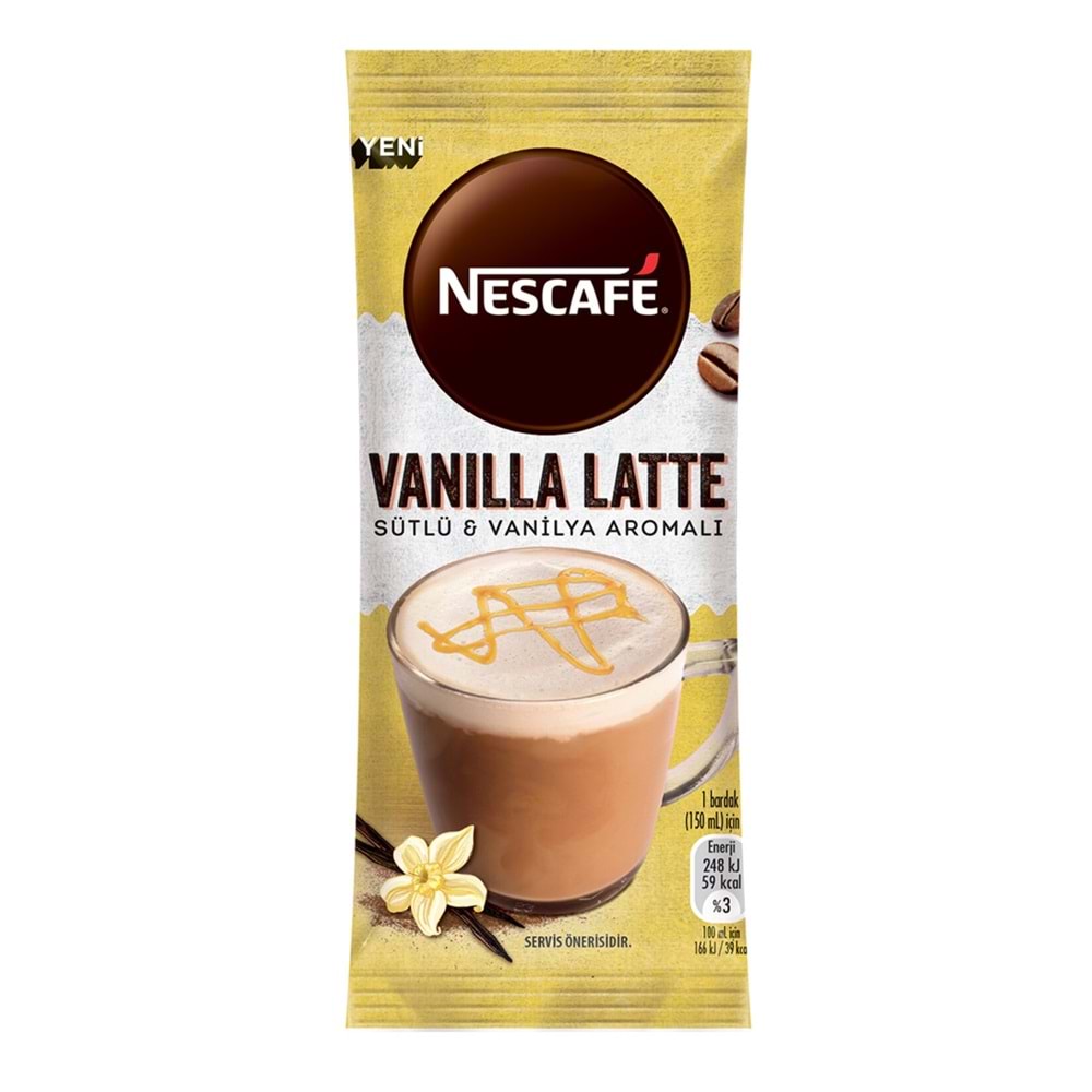 NESCAFE VANILLA LATTE SÜTLÜ & VANİYA AROMALI 14,5G