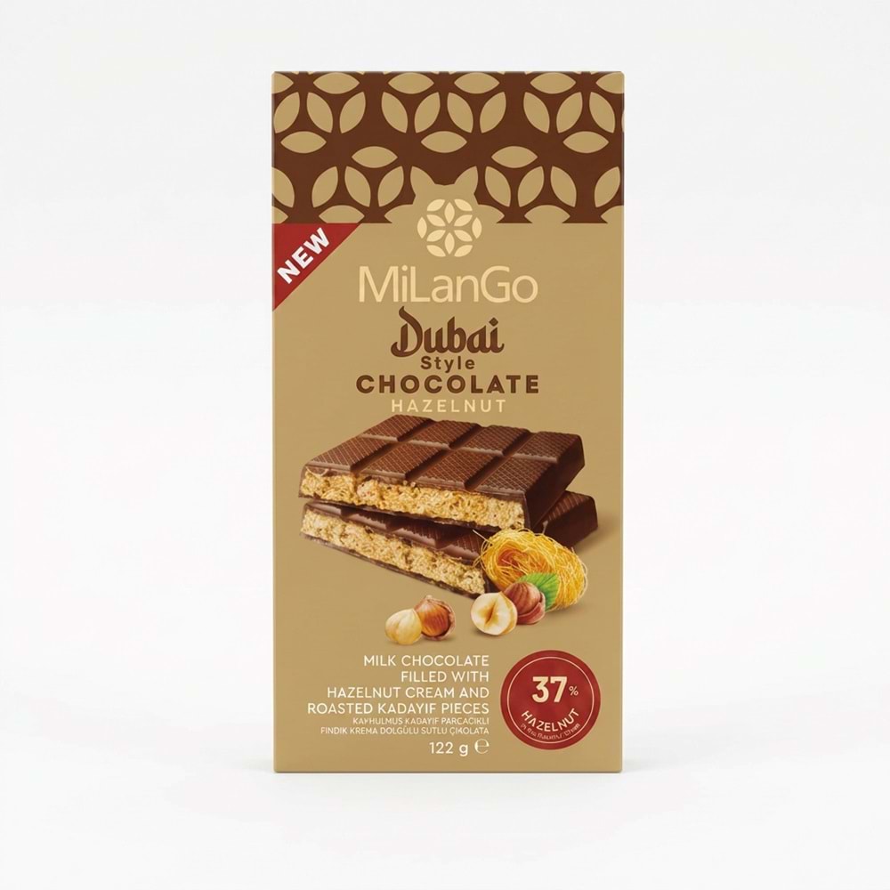 MİLANGO DUBAİ STYLE CHOCOLATE HAZELNUT 122 G