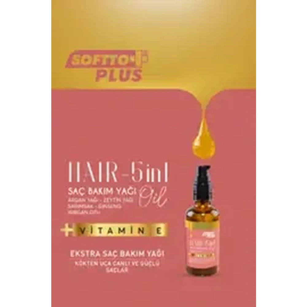 SOFTTO PLUS 5 IN 1 SAÇ BAKIM YAĞI 50 ML