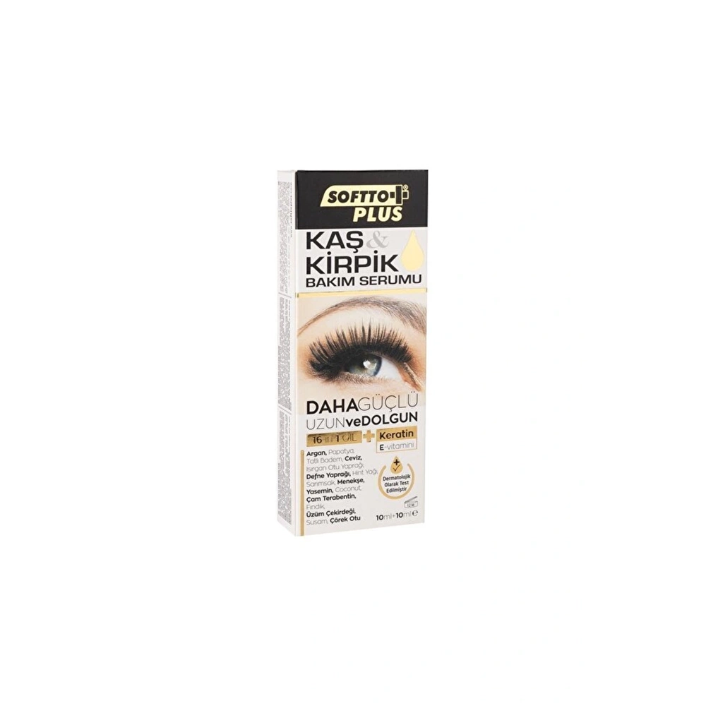 SOFTTO PLUS KAŞ VE KİRPİK BAKIM SERUMU 10+10 ML