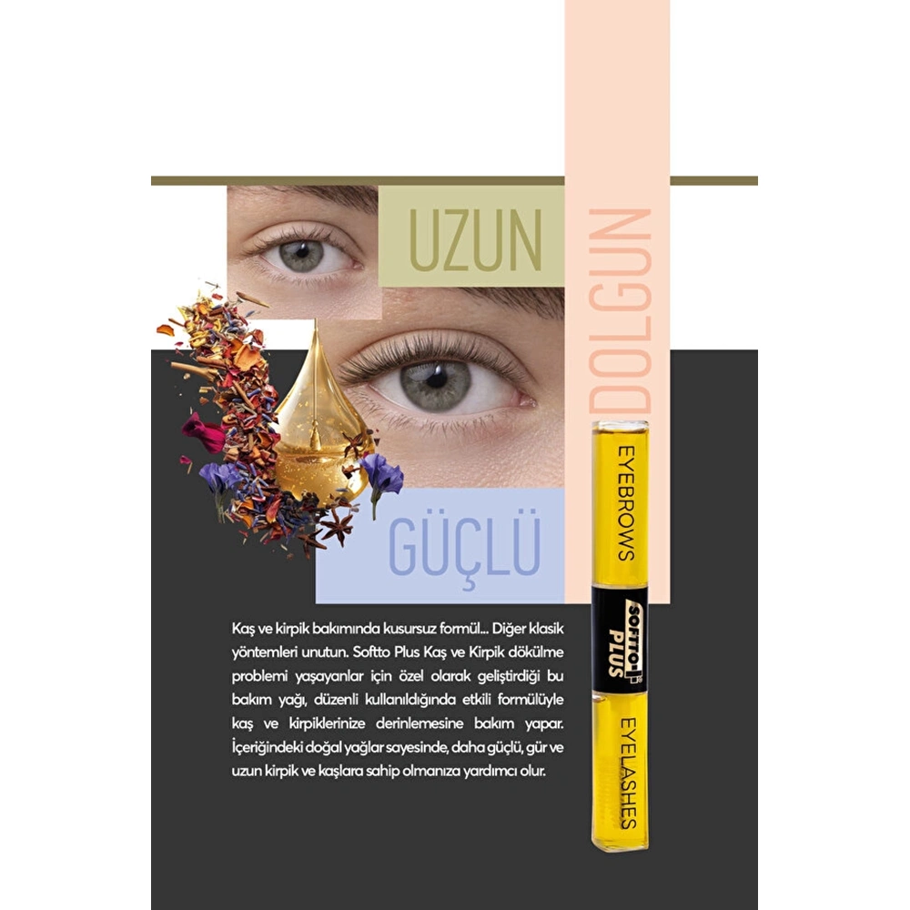 SOFTTO PLUS KAŞ VE KİRPİK BAKIM SERUMU 10+10 ML