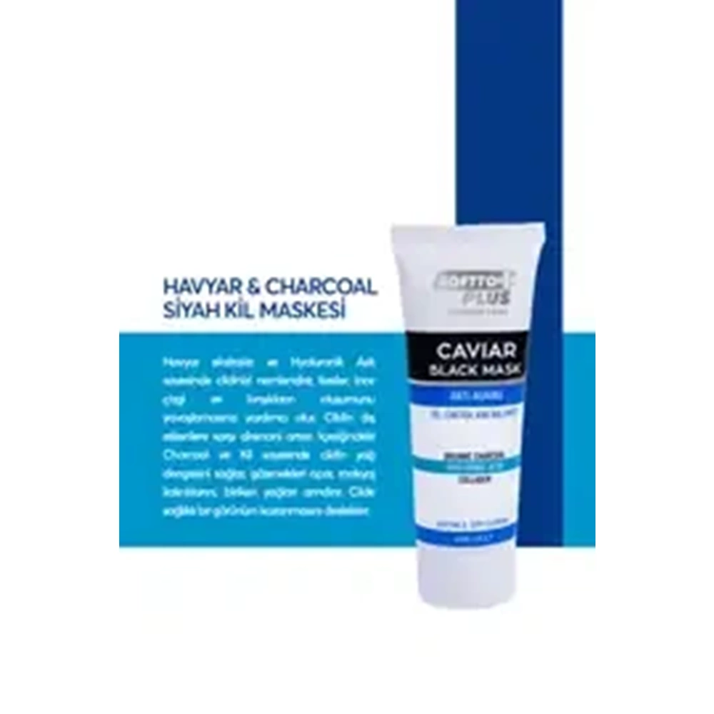 SOFTTO PLUS HAVYAR CHARCOAL SİYAH KİL MASKESİ 100 ML