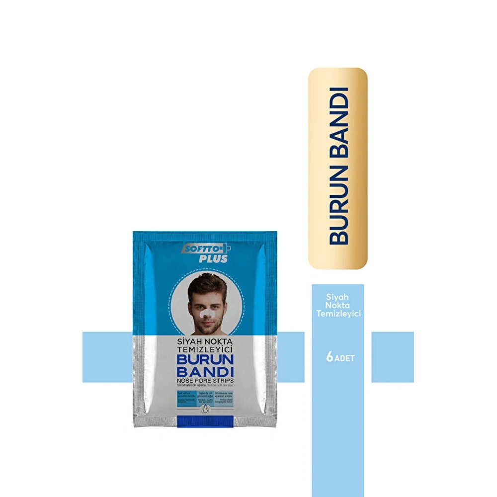 SOFTTO PLUS BURUN BANDI SİYAH NOKTA TEMİZLEYİCİ MEN (6 LI)