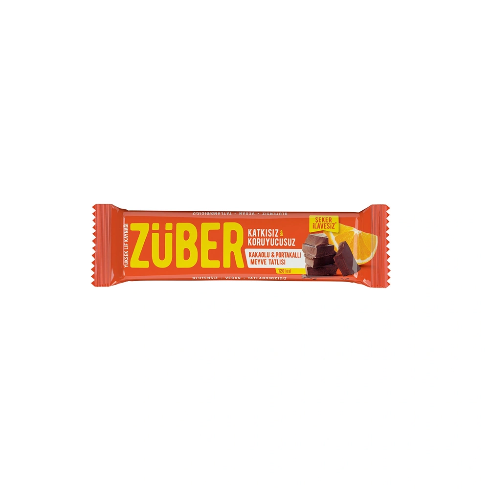ZÜBER KAKAOLU VE PORTAKALLI MEYVE BARI 40 G