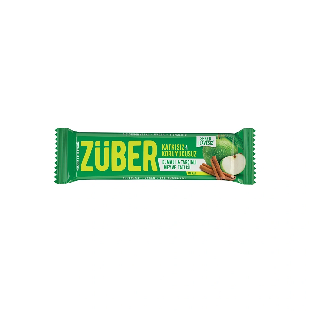 ZÜBER ELMALI VE TARÇINLI MEYVE BAR 40 G