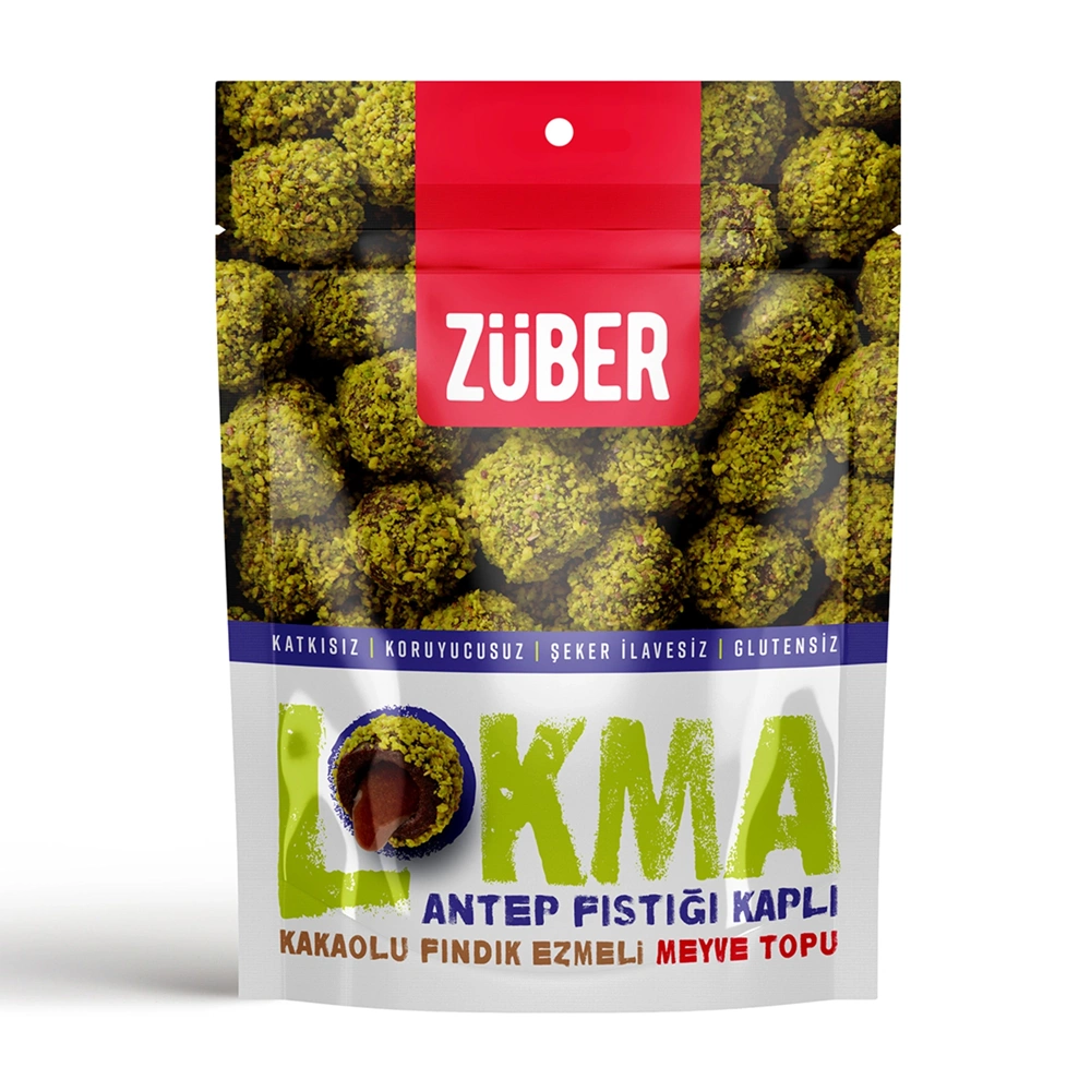 ZÜBER LOKMA ANTEP FISTIKLI MEYVE TOPU 96 G