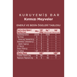 FELLAS KIRMIZI MEYVELİ KURUYEMİŞ BAR 30 G