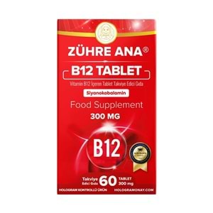 ZÜHRE ANA VİTAMİN B12 TABLET 300 MG / 60 TABLET