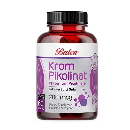 BALEN KROM PİKOLİNAT KAPSÜL 375 MG *60