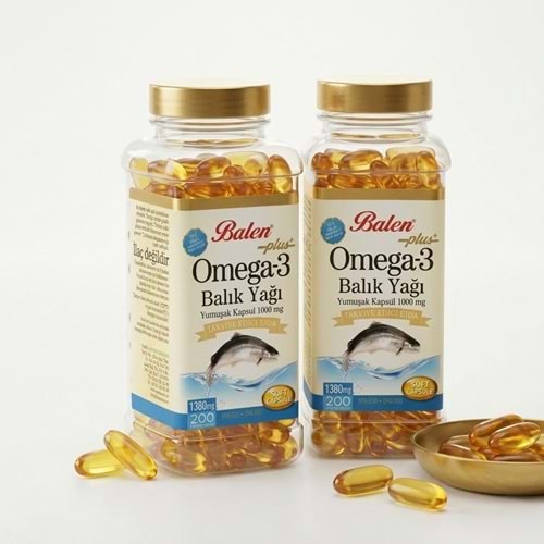 BALEN OMEGA 3 BALIK YAĞI YUMUŞAK KAPSÜL 1380 MG *200 2 ADET