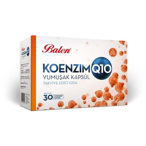 BALEN KOENZİM Q10 İÇEREN YUMUŞAK KAPSÜL 650 MG *30