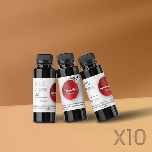 DYNABEİLLE SHOT - ÇAM BALLI, ARI SÜTÜ, ARI POLENLİ KARIŞIMI (20G X 10 ŞİŞE)