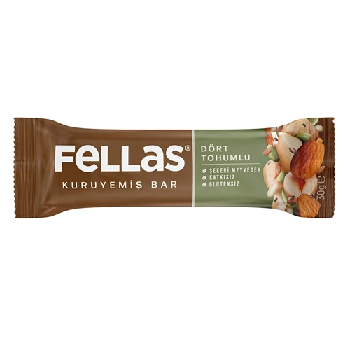 FELLAS DÖRT TOHUMLU KURUYEMİŞ BAR 30 G
