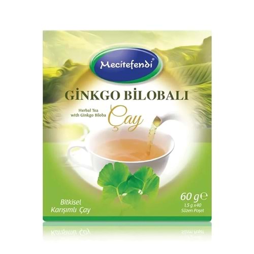 MECİTEFENDİ GİNKGO BİLOBALI POŞET ÇAY 40'LI 60 G