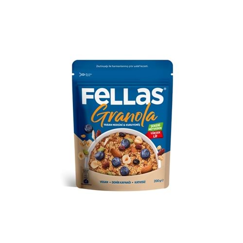 FELLAS GRANOLA - YABAN MERSİNİ & KURUYEMİŞ 200 G