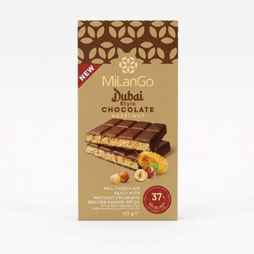 MİLANGO DUBAİ STYLE CHOCOLATE HAZELNUT 122 G
