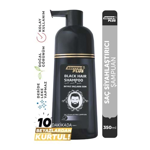 SOFTTO PLUS BLACK HAIR SHAMPOO 350 ML