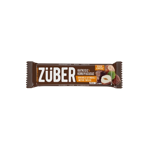 ZÜBER KAKAOLU VE FINDIKLI MEYVE BAR 40 G