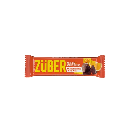 ZÜBER KAKAOLU VE PORTAKALLI MEYVE BARI 40 G