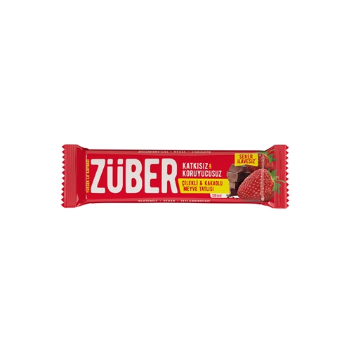 ZÜBER ÇİLEKLİ VE KAKAOLU MEYVE BAR 40 G