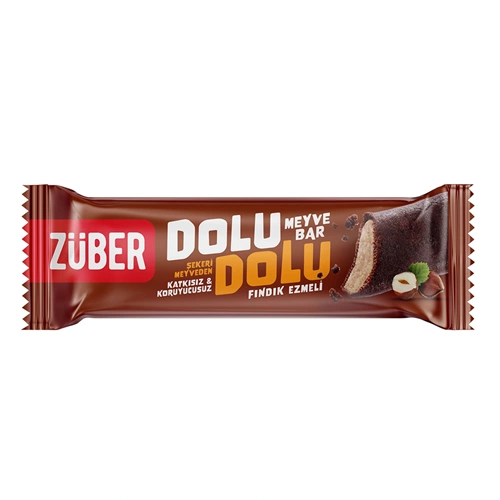 ZÜBER DOLU DOLU FINDIK EZMELİ MEYVE BAR 30 G