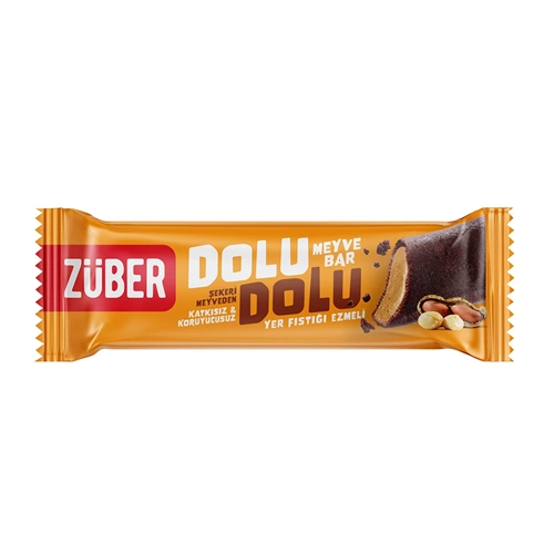 ZÜBER DOLU DOLU YER FISTIĞI EZMELİ MEYVE BAR 30 G