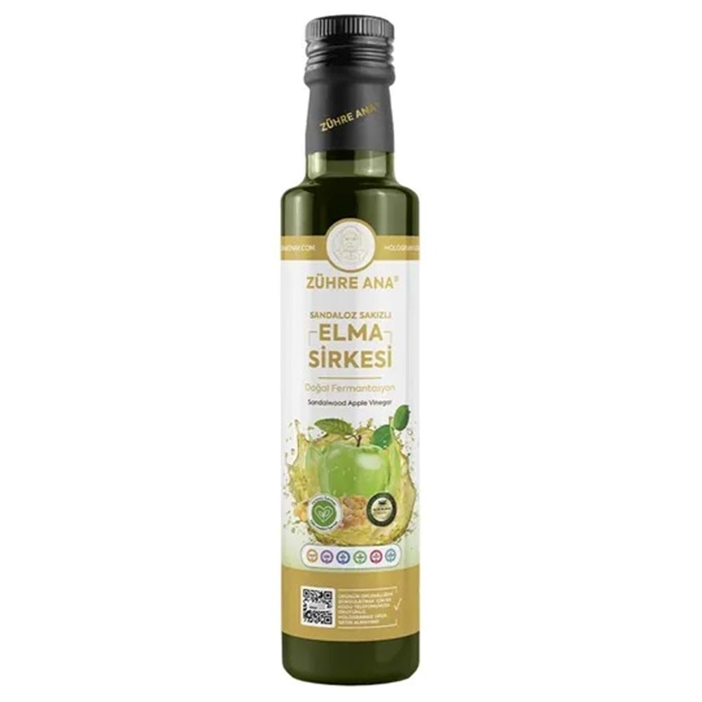 ZÜHRE ANA SANDALOZ SAKIZLI ELMA SİRKESİ DOĞAL FERMANTASYON 500 ML