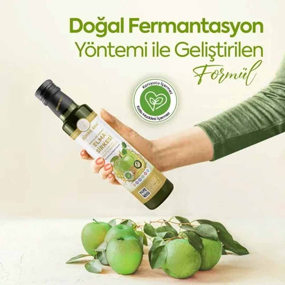 ZÜHRE ANA SANDALOZ SAKIZLI ELMA SİRKESİ DOĞAL FERMANTASYON 500 ML