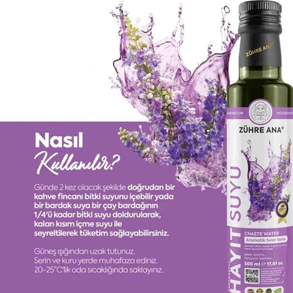 ZÜHRE ANA EKSTRAKATLI HAYIT SUYU 500 ML